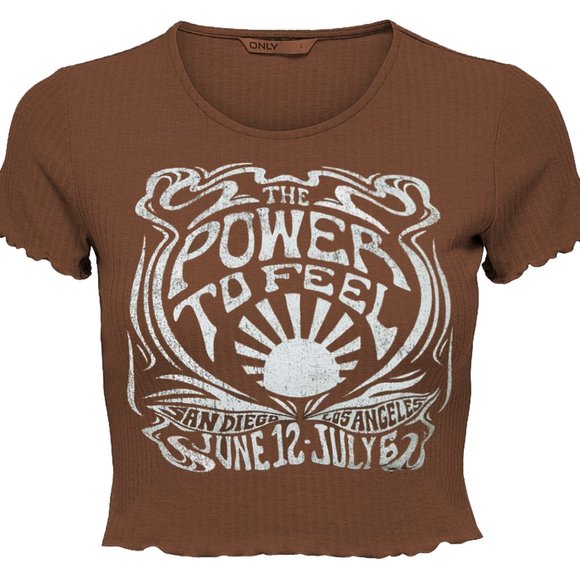 ACW brown concert baby tee NWOT - Picture 3 of 4